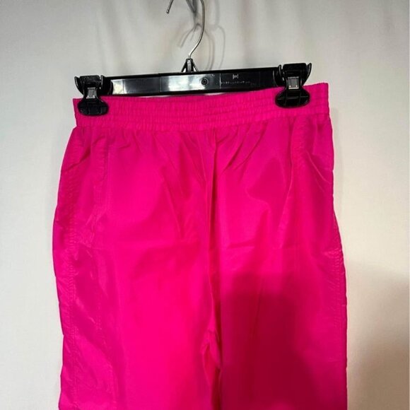 Hot pink water resistant nylon track pants! Back pocket. Size medium. Brand new. - Picture 2 of 10